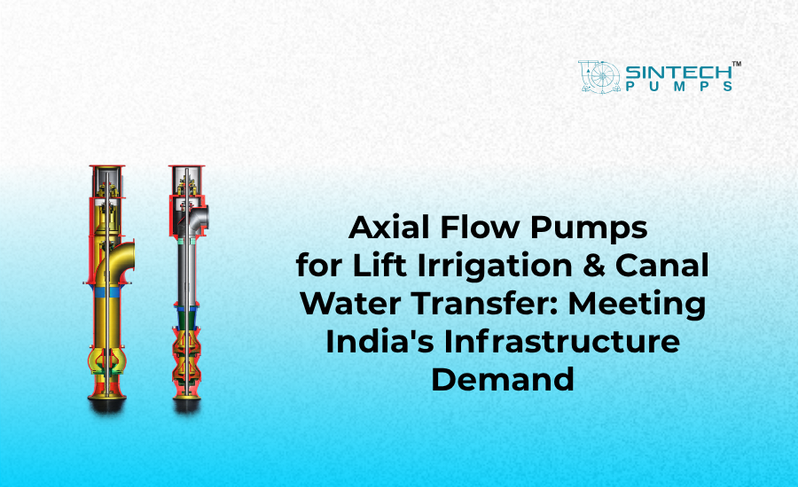 Axial flow pump installation at a large canal irrigation pumping station
